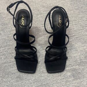 ALDO Elegant Black Strappy Heels